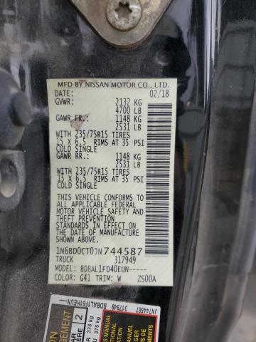 2018 NISSAN FRONTIER S - 1N6BD0CT0JN744587