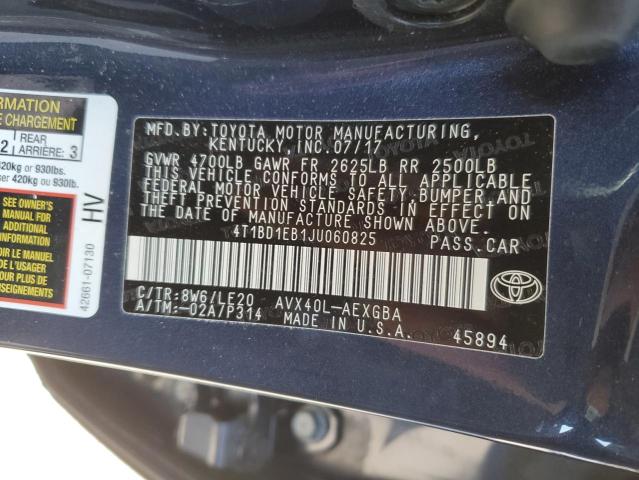 2018 TOYOTA AVALON HYB 4T1BD1EB1JU060825