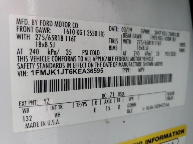 2019 FORD EXPEDITION - 1FMJK1JT6KEA36595