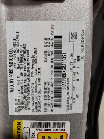 2016 FORD FUSION TIT - 3FA6P0RUXGR355351