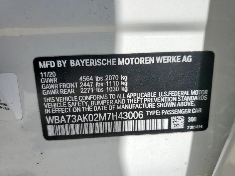 2021 BMW 228XI - WBA73AK02M7H43006