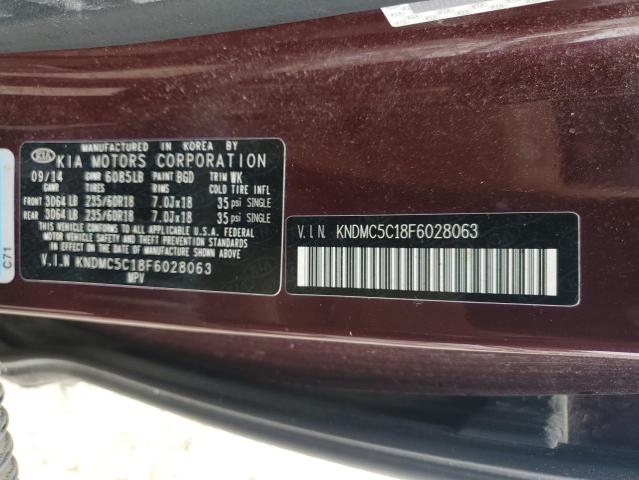 2015 KIA SEDONA EX KNDMC5C18F6028063