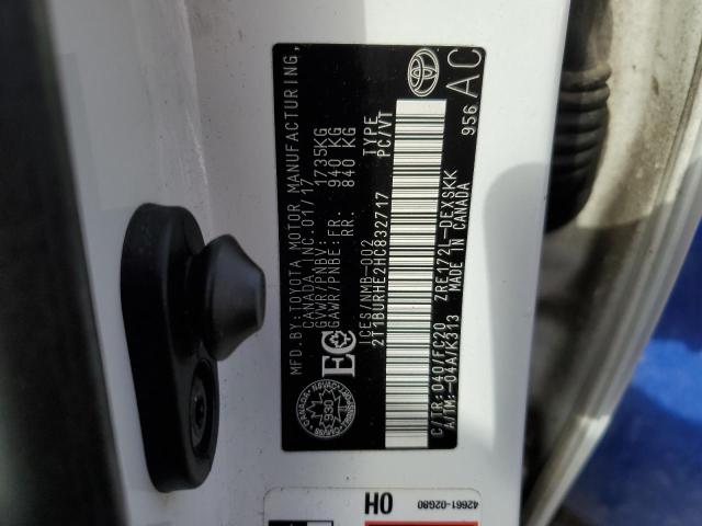 2017 TOYOTA COROLLA L - 2T1BURHE2HC832717