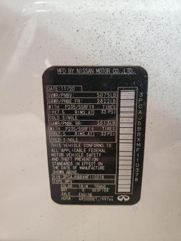 2021 INFINITI QX50 LUXE 3PCAJ5BBXMF110378