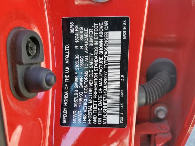 2018 HONDA CIVIC SHHFK7H43JU428277