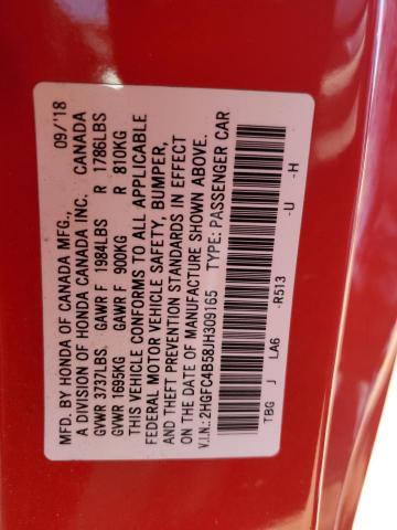 2018 HONDA CIVIC LX 2HGFC4B58JH309165