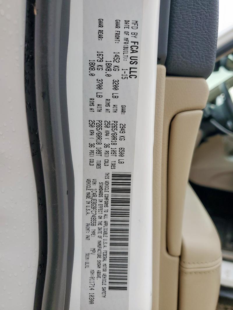 1C4RJEBG9FC749558 2015 JEEP GRAND CHER
