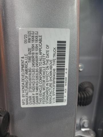 2023 HONDA RIDGELINE 5FPYK3F58PB040248