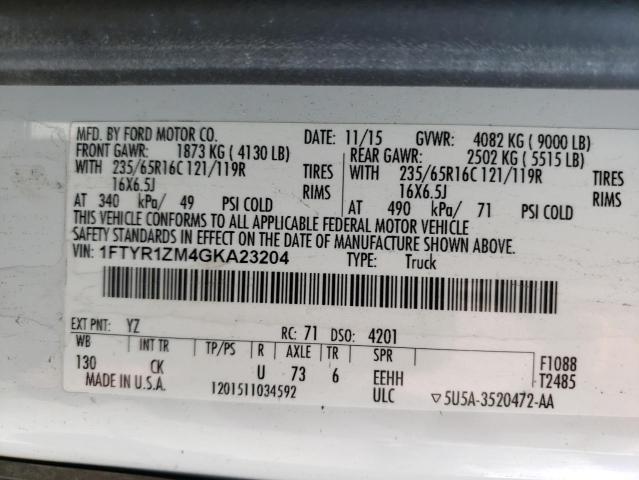 2016 FORD TRANSIT T- 1FTYR1ZM4GKA23204