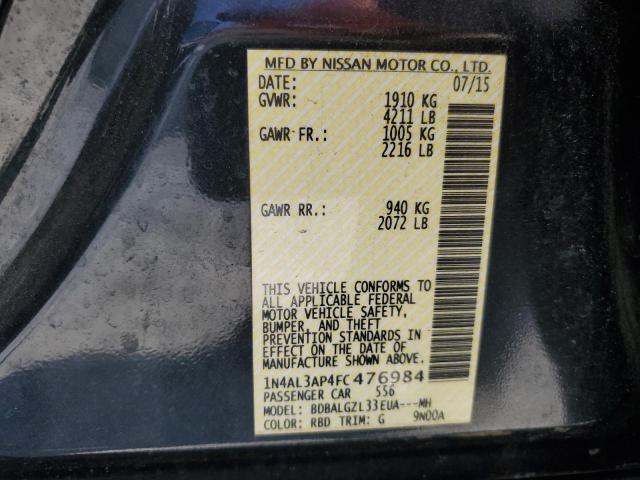2015 NISSAN ALTIMA 2.5 - 1N4AL3AP4FC476984