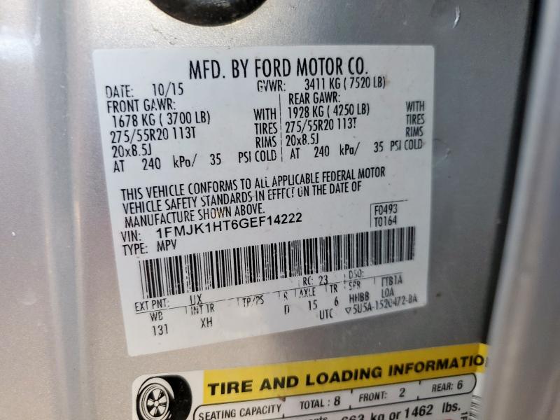 2016 FORD EXPEDITION - 1FMJK1HT6GEF14222