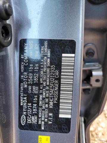 2015 HYUNDAI ACCENT GS KMHCT5AE5FU212935