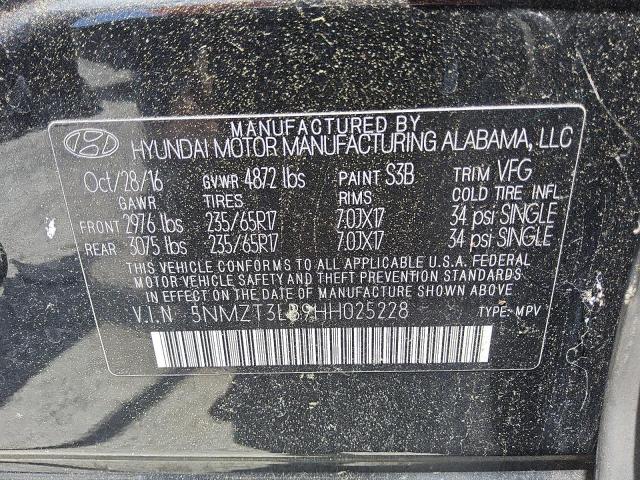 2017 HYUNDAI SANTA FE S - 5NMZT3LB9HH025228