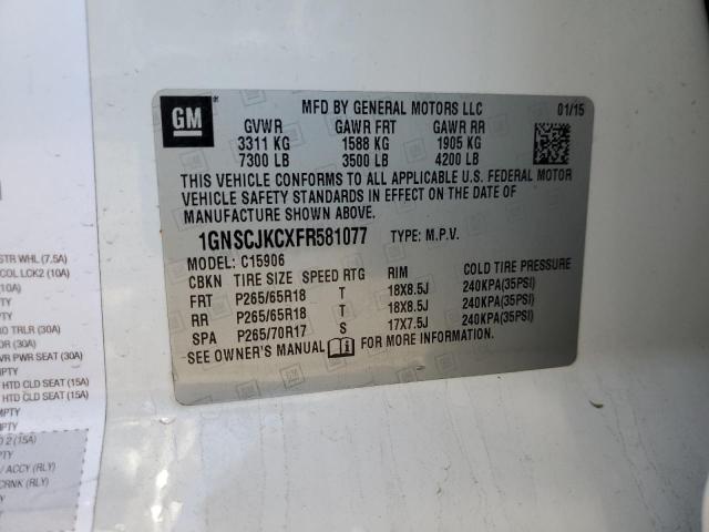 2015 CHEVROLET SUBURBAN C - 1GNSCJKCXFR581077