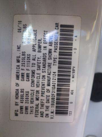 2016 ACURA TLX 19UUB2F31GA012124