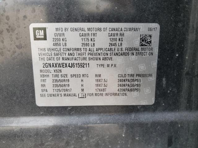 2018 CHEVROLET EQUINOX PR 2GNAXWEX4J6159211