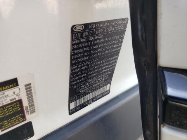2017 LAND ROVER RANGE ROVE SALGS2FE2HA369920