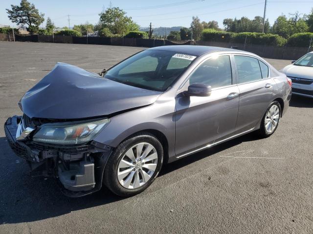 HONDA ACCORD EXL 2015 gray sedan 4d gas 1HGCR2F85FA249328 photo #1