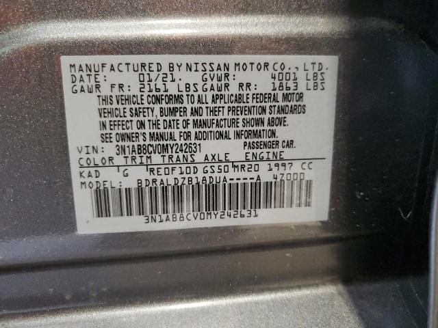 2021 NISSAN SENTRA SV - 3N1AB8CV0MY242631