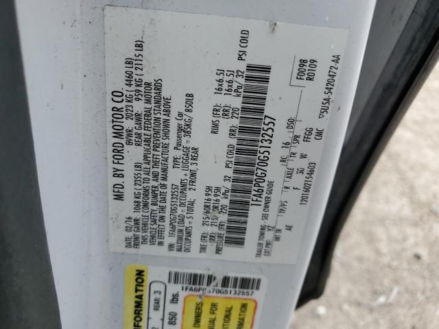 2016 FORD FUSION S - 1FA6P0G70G5132557