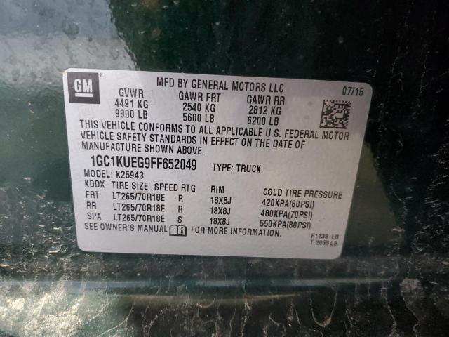 2015 CHEVROLET SILVERADO - 1GC1KUEG9FF652049
