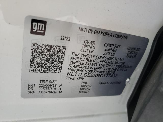 2024 CHEVROLET TRAX 1RS KL77LGE2XRC177432