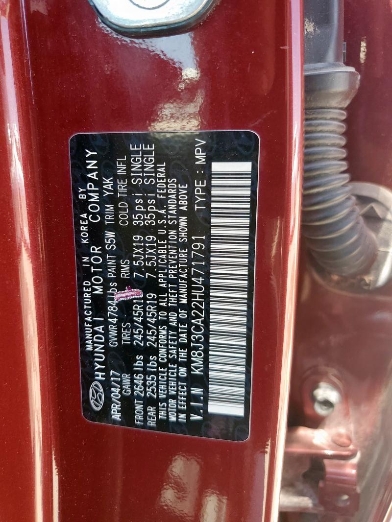 2017 HYUNDAI TUCSON LIM - KM8J3CA22HU471791