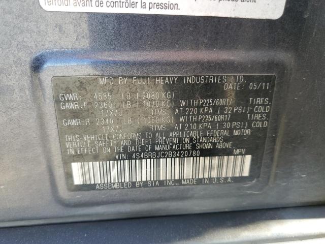 2011 SUBARU OUTBACK 2. - 4S4BRBJC2B3420780