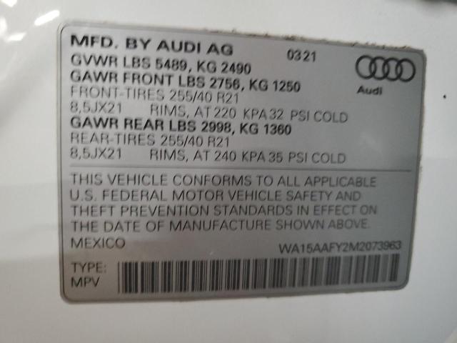 2021 AUDI Q5 SPORTBA WA15AAFY2M2073963