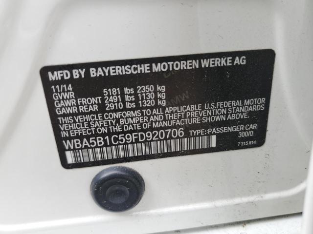 2015 BMW 535 I WBA5B1C59FD920706
