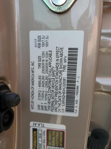 2017 HONDA CR-V EXL 5J6RW2H83HL020081