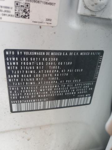 2019 VOLKSWAGEN TIGUAN SE - 3VV2B7AX6KM158187