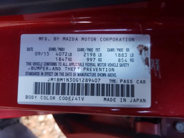 2016 MAZDA 3 GRAND TO - JM1BM1N30G1289407