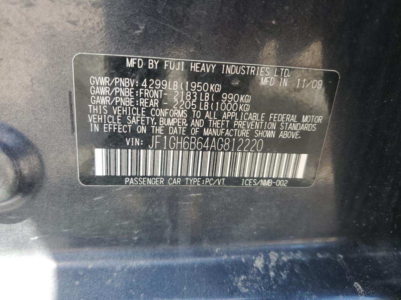 SUBARU IMPREZA 2.5I PREMIUM