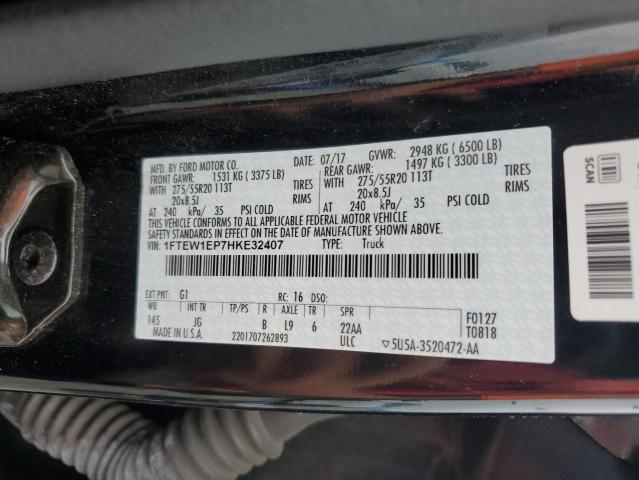 2017 FORD F150 SUPER - 1FTEW1EP7HKE32407