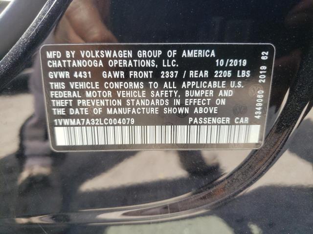 2020 VOLKSWAGEN PASSAT R-L - 1VWMA7A32LC004079