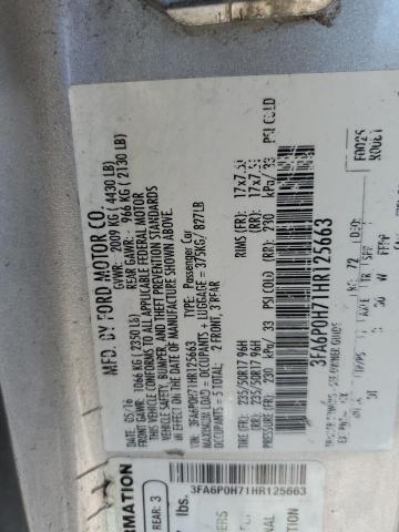 2017 FORD FUSION SE - 3FA6P0H71HR125663