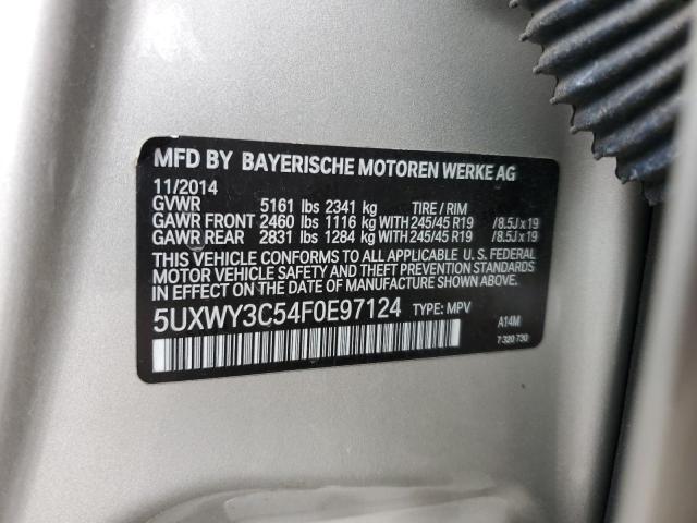 2015 BMW X3 XDRIVE2 - 5UXWY3C54F0E97124