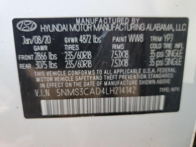 2020 HYUNDAI SANTA FE S - 5NMS3CAD4LH214142