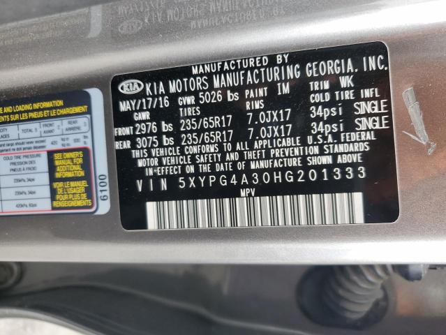 2017 KIA SORENTO LX - 5XYPG4A30HG201333