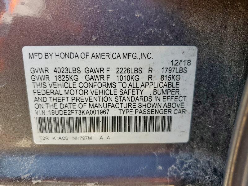 2019 ACURA ILX PREMIU 19UDE2F73KA001967