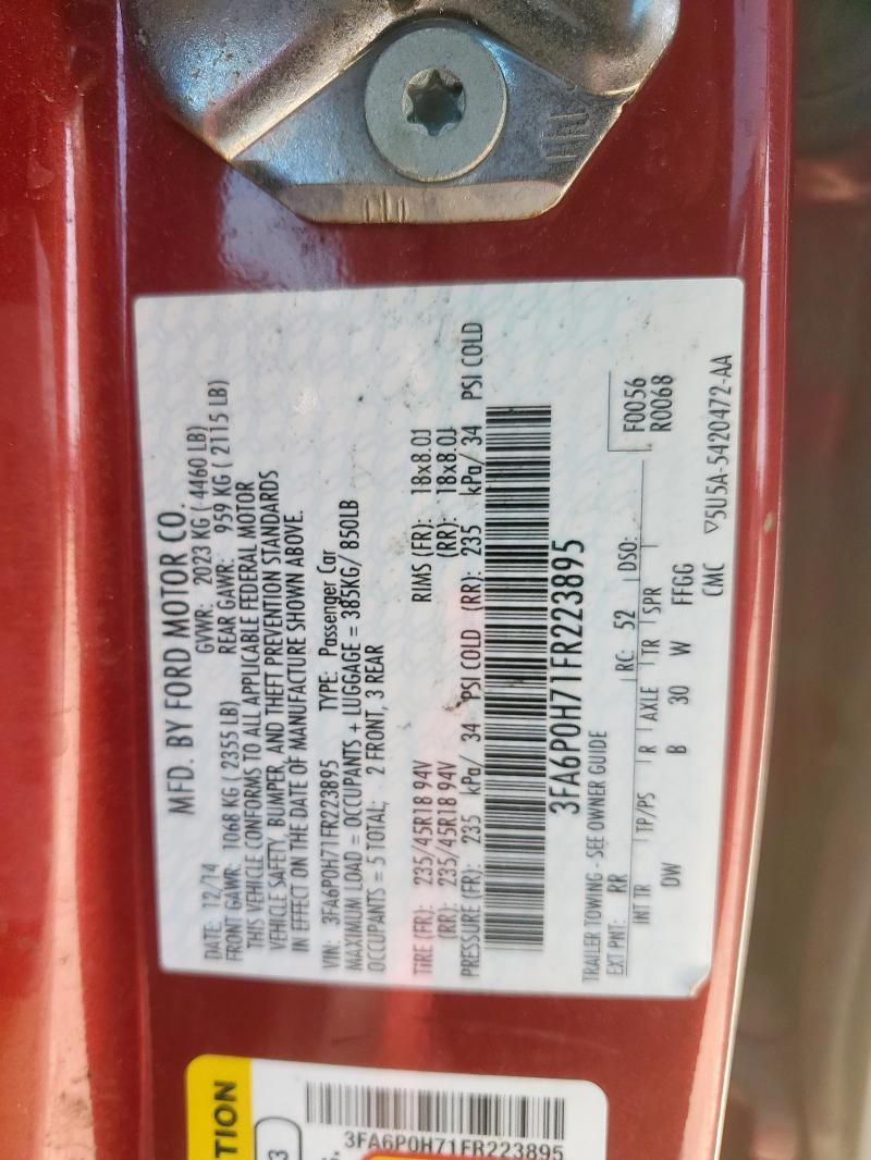 2015 FORD FUSION SE - 3FA6P0H71FR223895