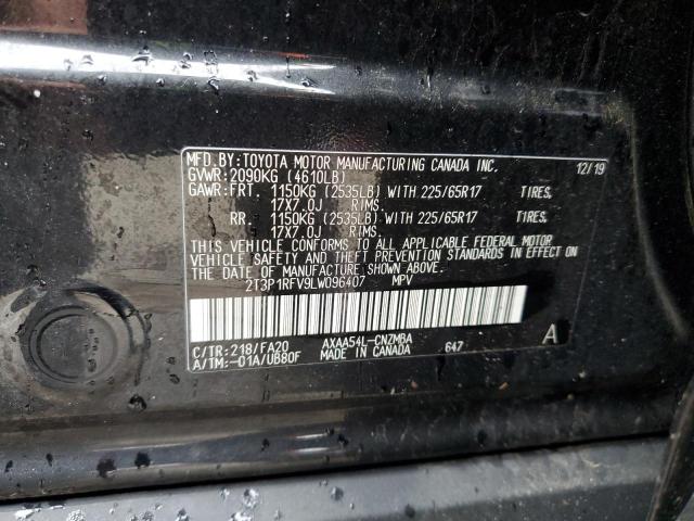 2020 TOYOTA RAV4 XLE - 2T3P1RFV9LW096407