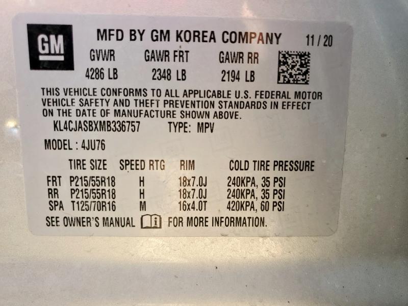 2021 BUICK ENCORE PRE - KL4CJASBXMB336757