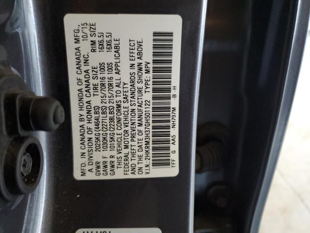 2016 HONDA CR-V LX - 2HKRM3H37GH501122