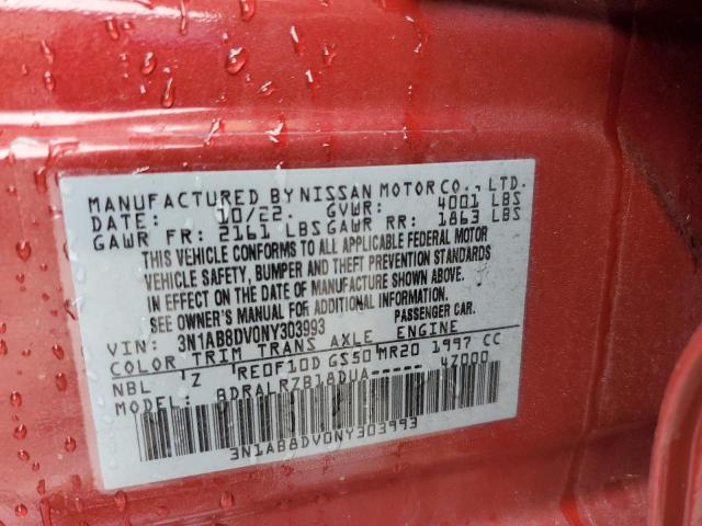 2022 NISSAN SENTRA SR 3N1AB8DV0NY303993
