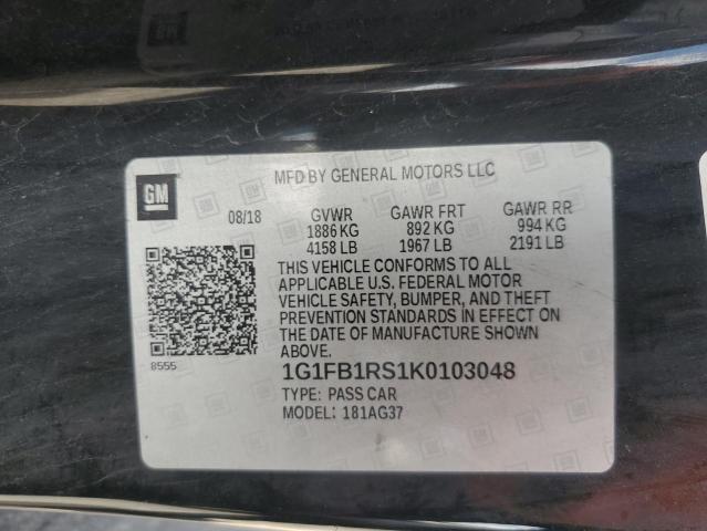 2019 CHEVROLET CAMARO LS - 1G1FB1RS1K0103048