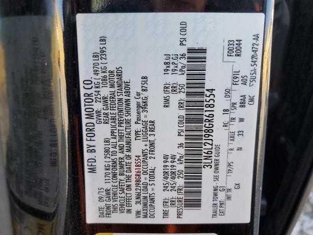 2016 LINCOLN MKZ 3LN6L2J98GR618554