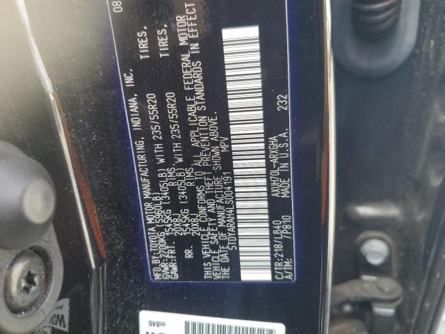 2020 TOYOTA HIGHLANDER - 5TDYARAH4LS004191