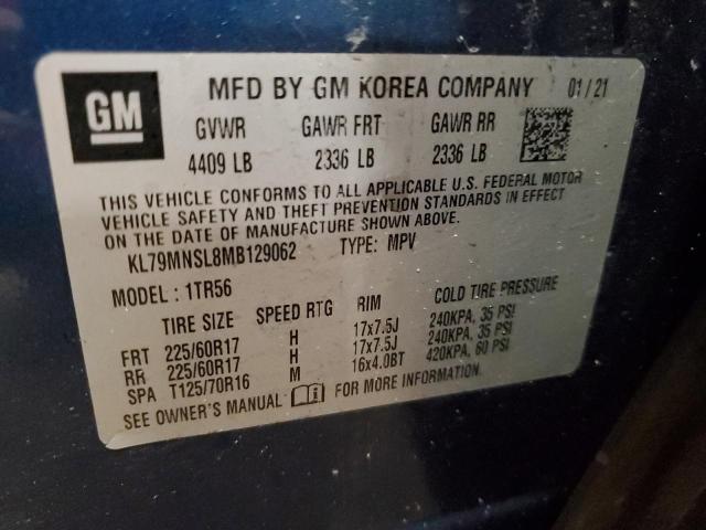 2021 CHEVROLET TRAILBLAZE - KL79MNSL8MB129062